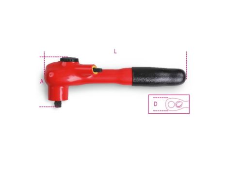 BETA - Pokrętło 3/8'' z mechanizmem zapadkowym w izolacji do 1000V - 910MQ/55