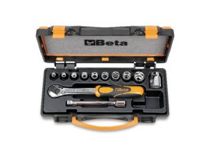 BETA - Zestaw nasadek sześciokątnych 3/8'' z wyposażeniem 6-19mm 10szt.  - 910A/C10
