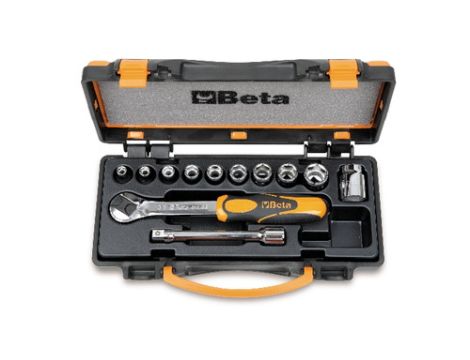BETA - Zestaw nasadek sześciokątnych 3/8'' z wyposażeniem 6-19mm 10szt.  - 910A/C10