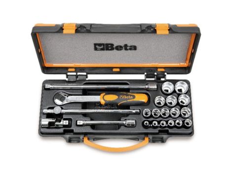 BETA - Zestaw nasadek sześciokątnych 3/8'' z akcesoriami 6-22mm 16szt.  - 910A/C16