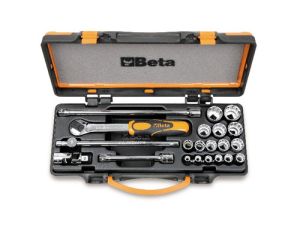 BETA - Zestaw nasadek dwunastokątnych 3/8'' z wyposażeniem 6-22mm 16szt.  - 910B/C16