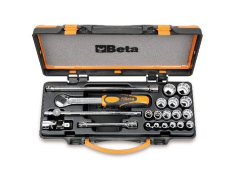 BETA - Zestaw nasadek dwunastokątnych 3/8'' z wyposażeniem 6-22mm 16szt.  - 910B/C16