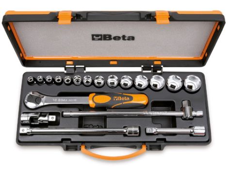 BETA - Komplet nasadek sześciokątnych 1/2'' z rozmiarem oznaczonym kolorem 19 szt.  - 920MC/C14