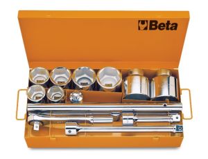 BETA - Zestaw 8-miu nasadek sześciokątnych 1'' z akcesoriami 13szt.  - 929/C8