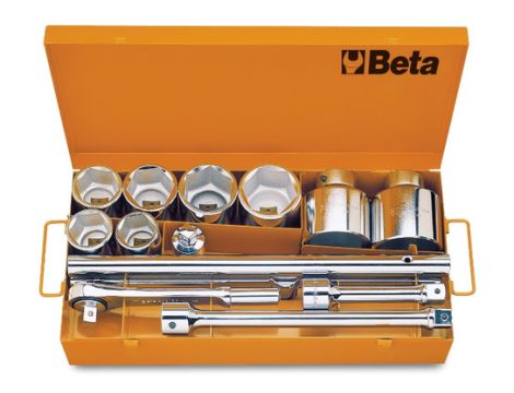 BETA - Zestaw 8-miu nasadek sześciokątnych 1'' z akcesoriami 13szt.  - 929/C8