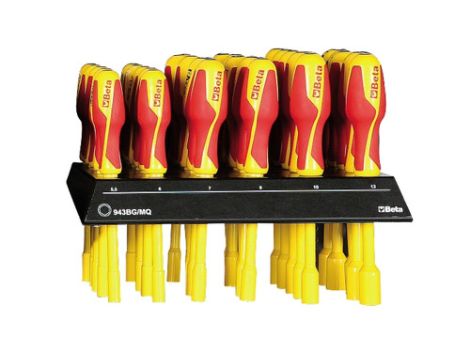 BETA - Zestaw kluczy nasadowych izolowanych 943MQ na półce 5,5-13mm 30szt.  - 943MQ/BG