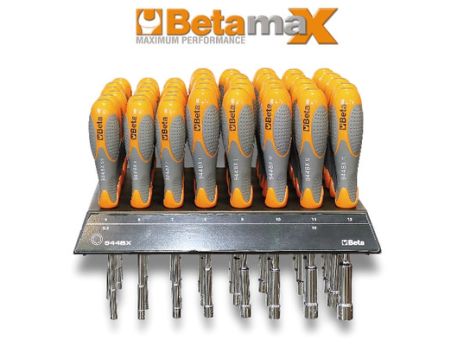 BETA - Zestaw kluczy nasadowych długich 944BX na półce 5-13mm 43szt.  - 944BX/DG