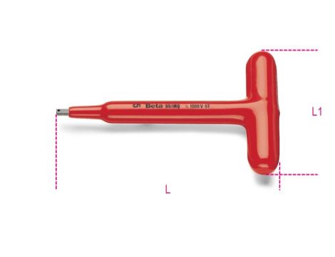 BETA - Klucz trzpieniowy izolowany typu T 8mm  - 951MQ/8