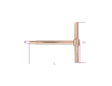 BETA - Klucz trzpieniowy typu T sześciokątny nieiskrzący 6mm - 951BA/6