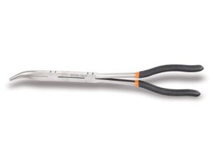 BETA - Szczypce półokrągłe dlugie odgięte o 45º z podwójnym przegubem, rękojeść z dwóch warstw PCW  - 1009L/DP