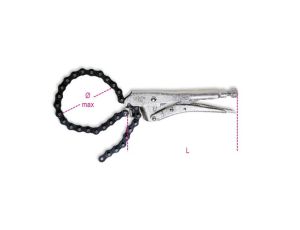 BETA - Szczypce nastawne samoblokujące z łańcuchem 230mm - 1064/230