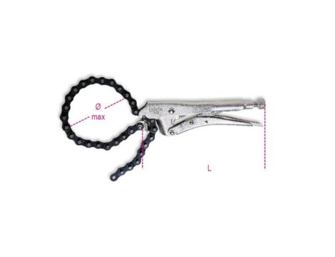 BETA - Szczypce nastawne samoblokujące z łańcuchem 230mm - 1064/230