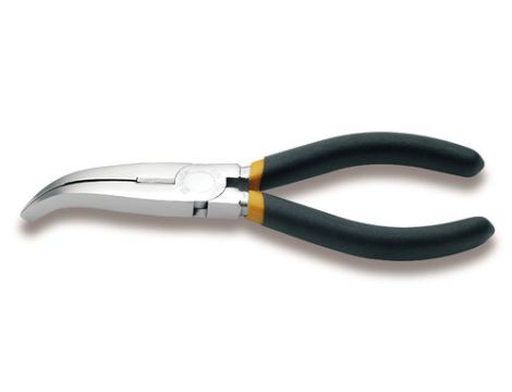 BETA - Szczypce płaskie odgięte o 45º, rękojeść z dwóch warstw PCW 160mm  - 1164/160