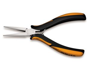 BETA - Szczypce płaskie dla elektroników BM, rękojeść kompozytowa 140mm  - 1172BM