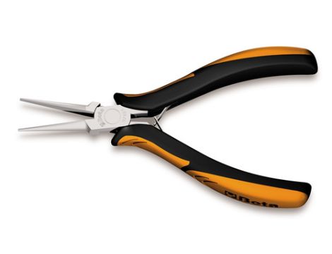 BETA - Szczypce półokrągłe dla elektroników smukłe BM, rękojeść kompozytowa 140mm  - 1178BM