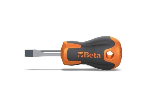 BETA - Wkrętak płaski krótki Evox chromowany z czernioną końcówką 6,5x30mm  - 1201EN/6.5X30