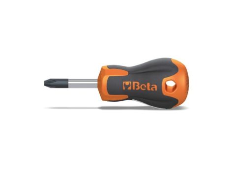 BETA - Wkrętak krzyżowy krótki Evox chromowany z czernioną końcówką PZ2  - 1209EN/PZ2