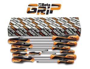BETA - Zestaw wkrętaków BetaGRIP płaskich (Seria 1260) i krzyżowych Phillips® (Seria 1262) 12szt.  - 1263/S12