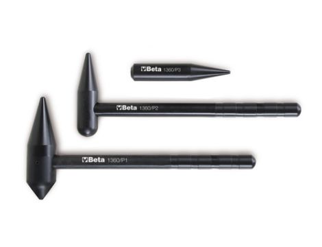 BETA - Zestaw 2 młotków blacharskich i punktak z tworzywa sztucznego - 1360/KP3