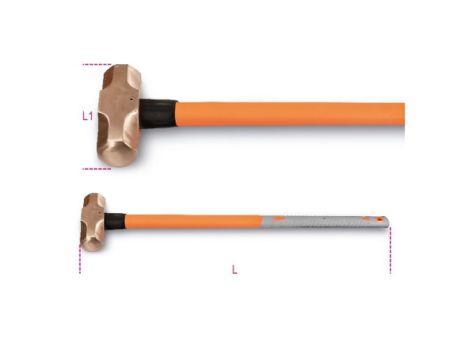 BETA - Młot dwuręczny dwuobuchowy nieiskrzący 8000g - 1381BA/PL8000