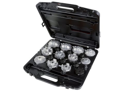 BETA - Zestaw 18 nasadek z kluczem nastawnym do filtrów oleju w walizce - 1493/C19