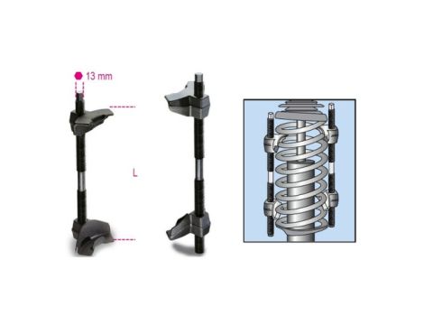 BETA - Ściskacz śrubowy sprężyn 65-320mm (para) - 1556/1A