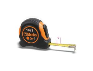 BETA - Przymiar zwijany z obudową ABS taśma stalowa klasa II 16mm 2m - 1692/2