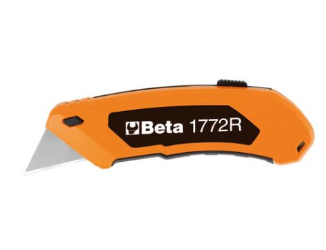 BETA - Nóż z ostrzem trapezowym chowanym i 5 ostrzami 125mm - 1772R