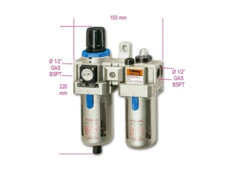 BETA - Zespół uzdatniania powietrza z gwintami przyłączeniowymi 1/2'' 2500l/min - 1919F/1/2