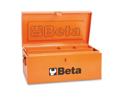 BETA - Skrzynia narzędziowa 1000mm ze stali wykładanej drewnem pomarańczowa - 2200/C22WLO