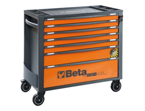 BETA - Wózek narzędziowy RSC24AXL z 7 szufladkami pomarańczowy - 2400/RSC24AXL/7-O