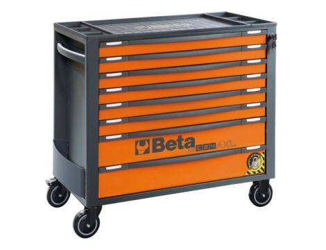 BETA - Wózek narzędziowy RSC24AXL z 8 szufladkami pomarańczowy - 2400/RSC24AXL/8-O