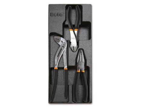 BETA - Zestaw szczypiec we wkładce z tworzywa (3 sztuki) - 2424/T156