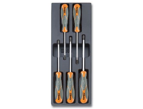 BETA - Komplet wkrętaków 1297TX we wkładce z tworzywa (5 sztuk) - 2424/T176