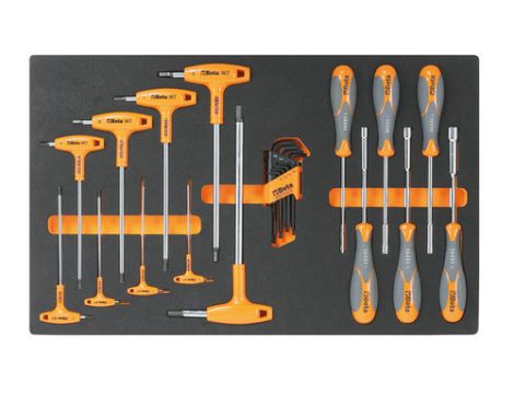 BETA - Zestaw narzędzi 23 sztuki w miękkim wkładzie profilowanym - 2450/M60