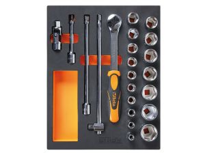 BETA - Zestaw narzędzi 22 sztuki w miękkim wkładzie profilowanym - 2450/M96