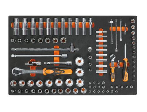BETA - Zestaw narzędzi 98 sztuk w miękkim wkładzie profilowanym - 2450/M100