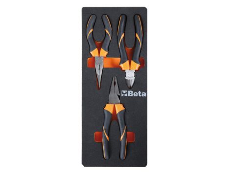 BETA - Zestaw 3 szczypiec w miękkim wkładzie profilowanym - 2450/M134