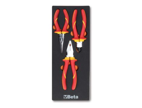 BETA - Zestaw narzędzi 3 sztuki w miękkim wkładzie profilowanym - 2450/M135