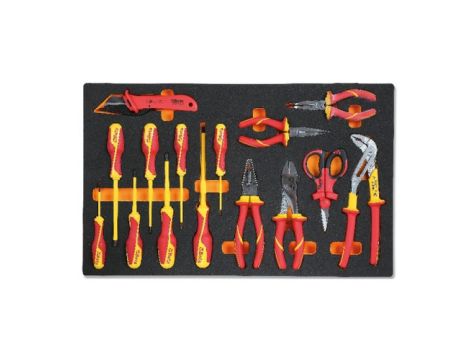 BETA - Zestaw narzędzi 15 sztuk w miękkim wkładzie profilowanym - 2450/M161