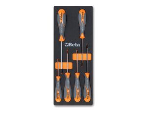 BETA - Komplet wkrętaków 6 sztuk w miękkim wkładzie profilowanym - 2450/M174