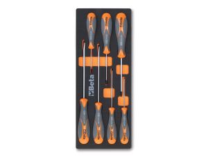 BETA - Komplet wkrętaków 7 sztuk w miękkim wkładzie profilowanym - 2450/M180