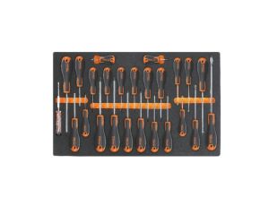 BETA - Zestaw wkrętaków 25 sztuk w miękkim wkładzie profilowanym - 2450/M213