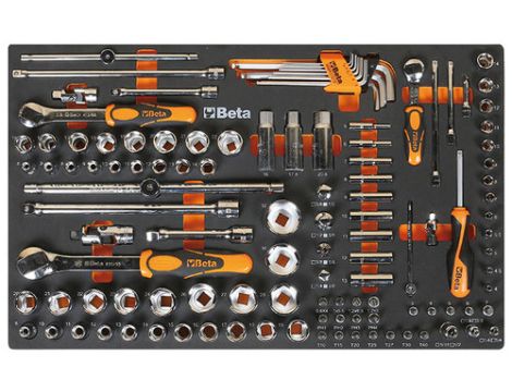 BETA - Zestaw narzędzi 116 sztuk w miękkim wkładzie profilowanym - 2450/M105