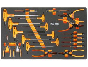 BETA - Zestaw narzędzi 21 sztuk w miękkim wkładzie profilowanym - 2450/M62