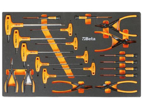 BETA - Zestaw narzędzi 21 sztuk w miękkim wkładzie profilowanym - 2450/M62