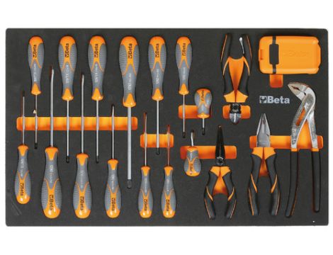 BETA - Zestaw narzędzi 49 sztuk w miękkim wkładzie profilowanym - 2450/M166