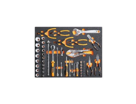 BETA - Zestaw narzędzi 52 sztuki w miękkim wkładzie profilowanym - 2450/MB37