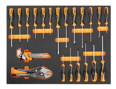 BETA - Zestaw narzędzi 29 sztuk w miękkim wkładzie profilowanym - 2450/MB45