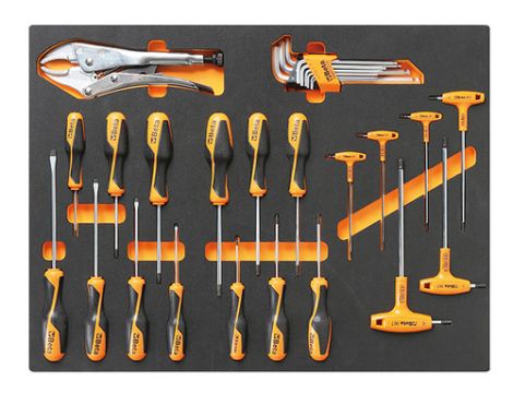 BETA - Zestaw narzędzi 29 sztuk w miękkim wkładzie profilowanym - 2450/MB46